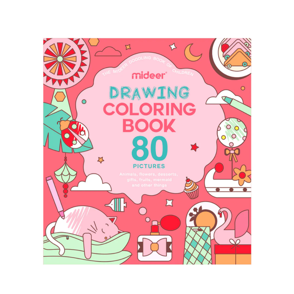 Mideer &Ccedil;izim ve Boyama Kitabı // Pembe (80 Sayfa)