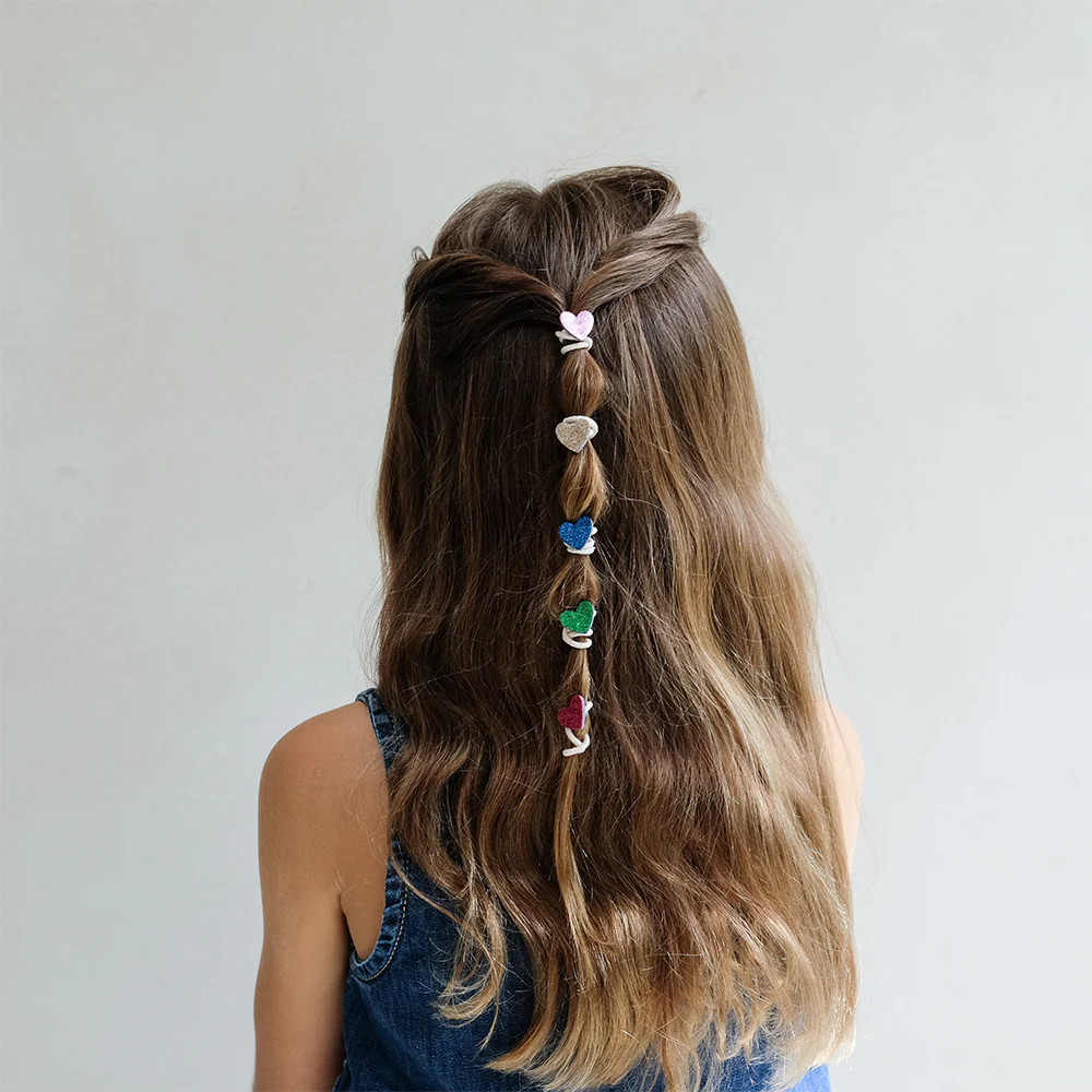 Mimi & Lula Mini Lastik Saç Toka Set (8 Adet) // Jazzy Heart