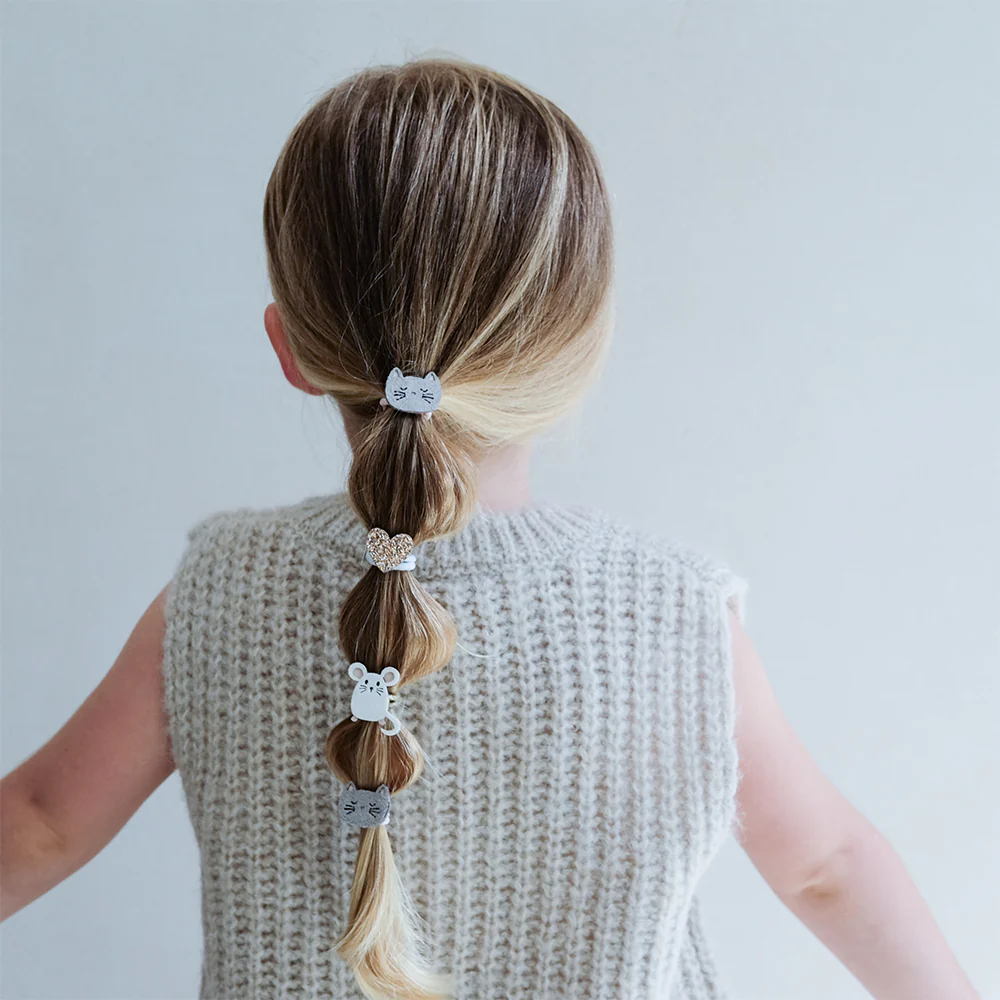 Mimi & Lula Mini Lastik Sa&ccedil; Toka Set (8 Adet) // Cat & Mouse