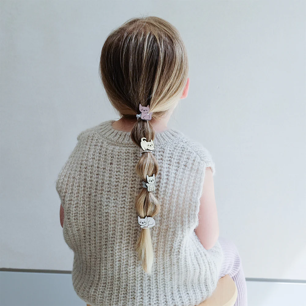 Mimi & Lula Mini Lastik Sa&ccedil; Toka Set (8 Adet) // Kitty Cat