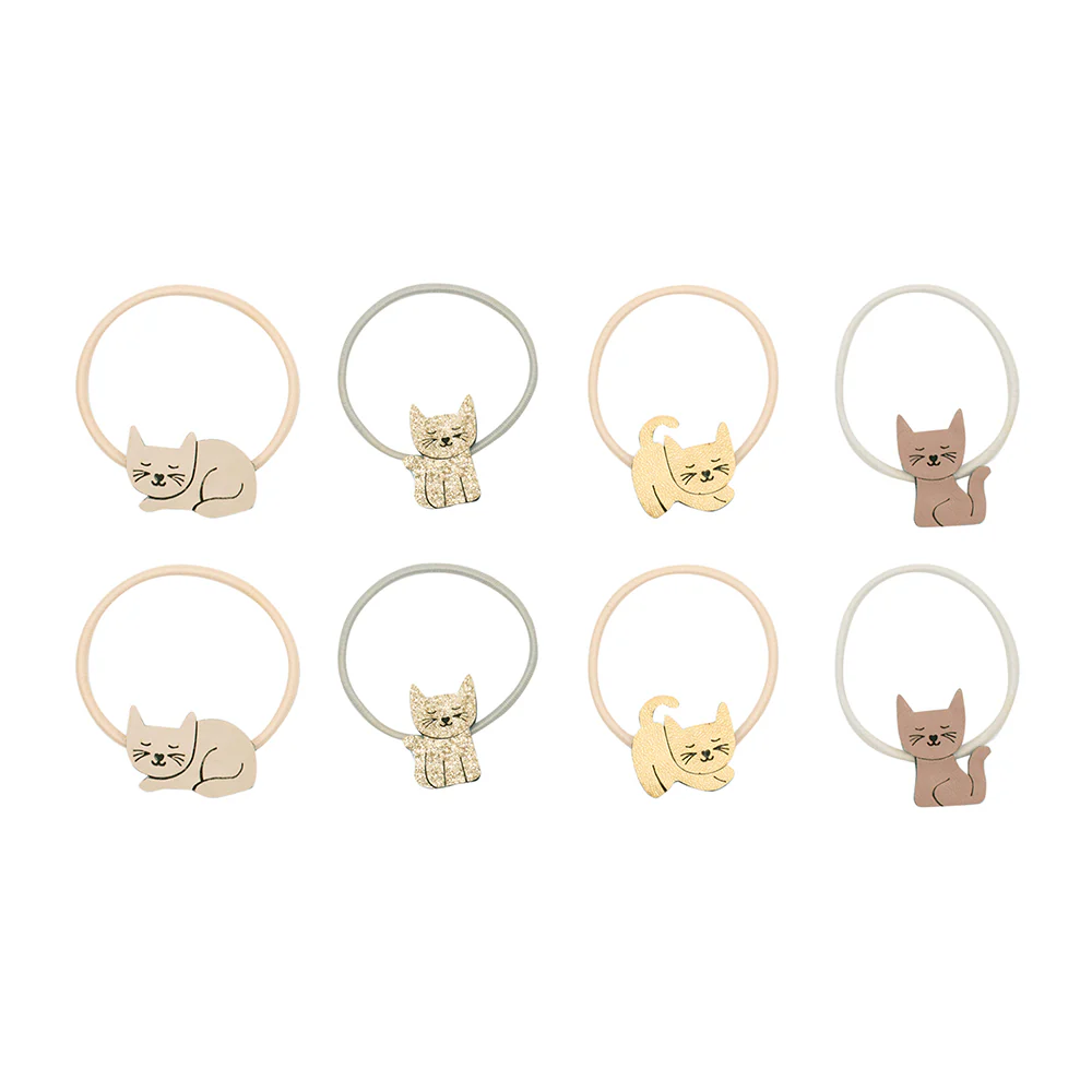 Mimi & Lula Mini Lastik Sa&ccedil; Toka Set (8 Adet) // Kitty Cat