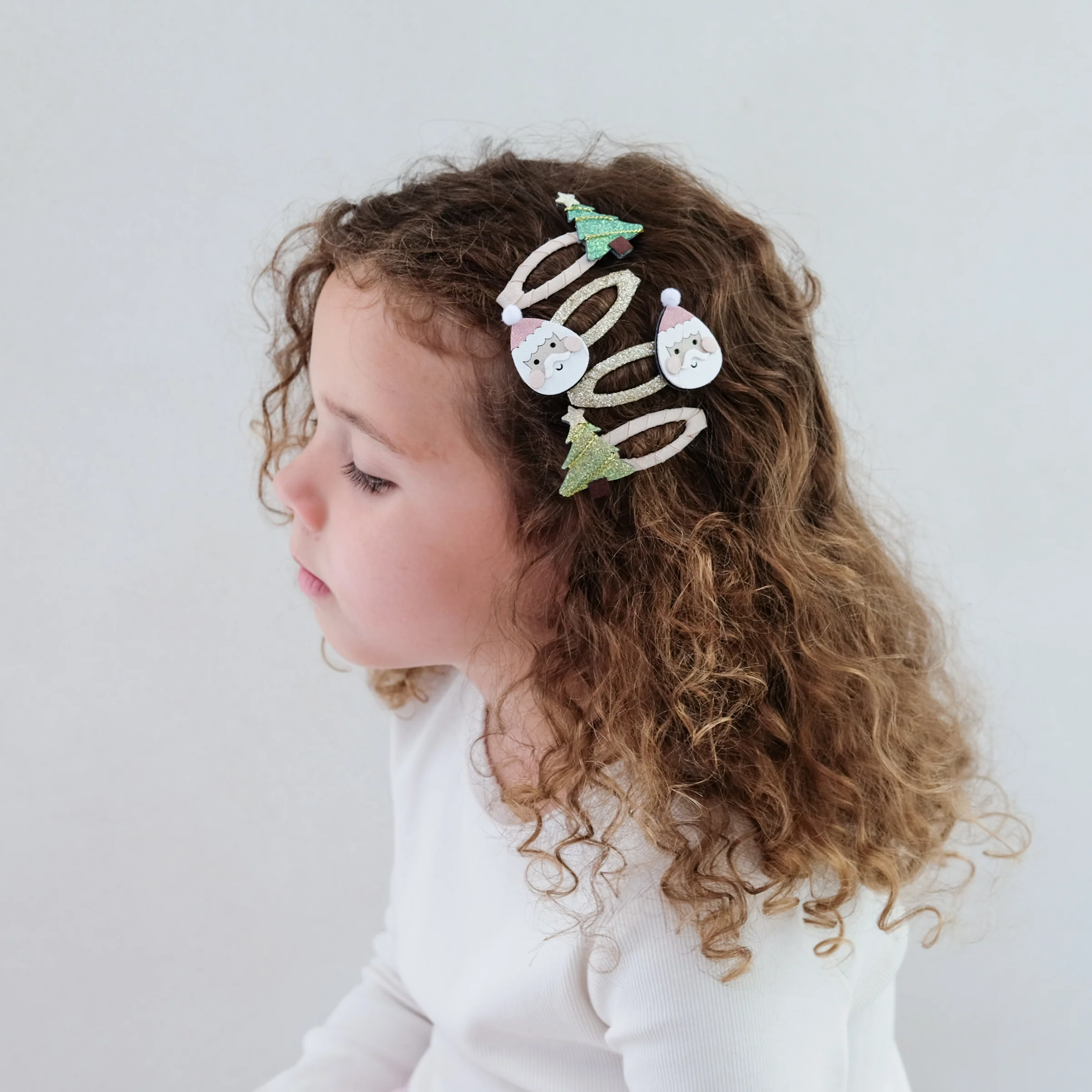 Mimi & Lula Sa&ccedil; Toka Set (4 Adet) // Santa & Christmas Tree