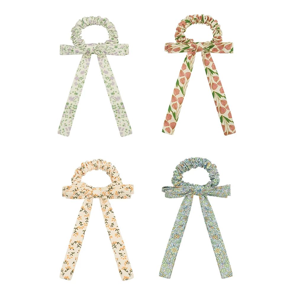 Mimi & Lula Flora Bow Scrunchies 4'l&uuml; Lastik Toka