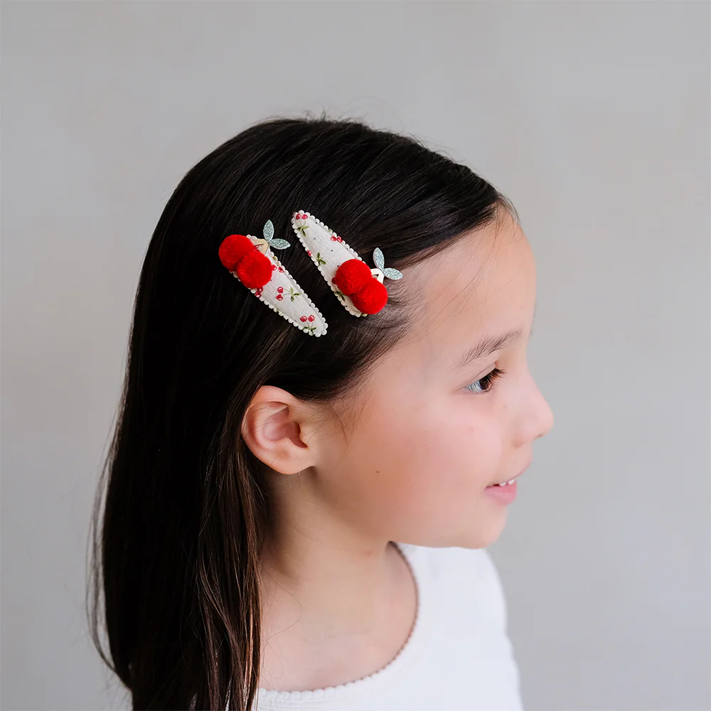Mimi & Lula Sa&ccedil; Toka Set (2 Adet) // Pom Pom Cherries