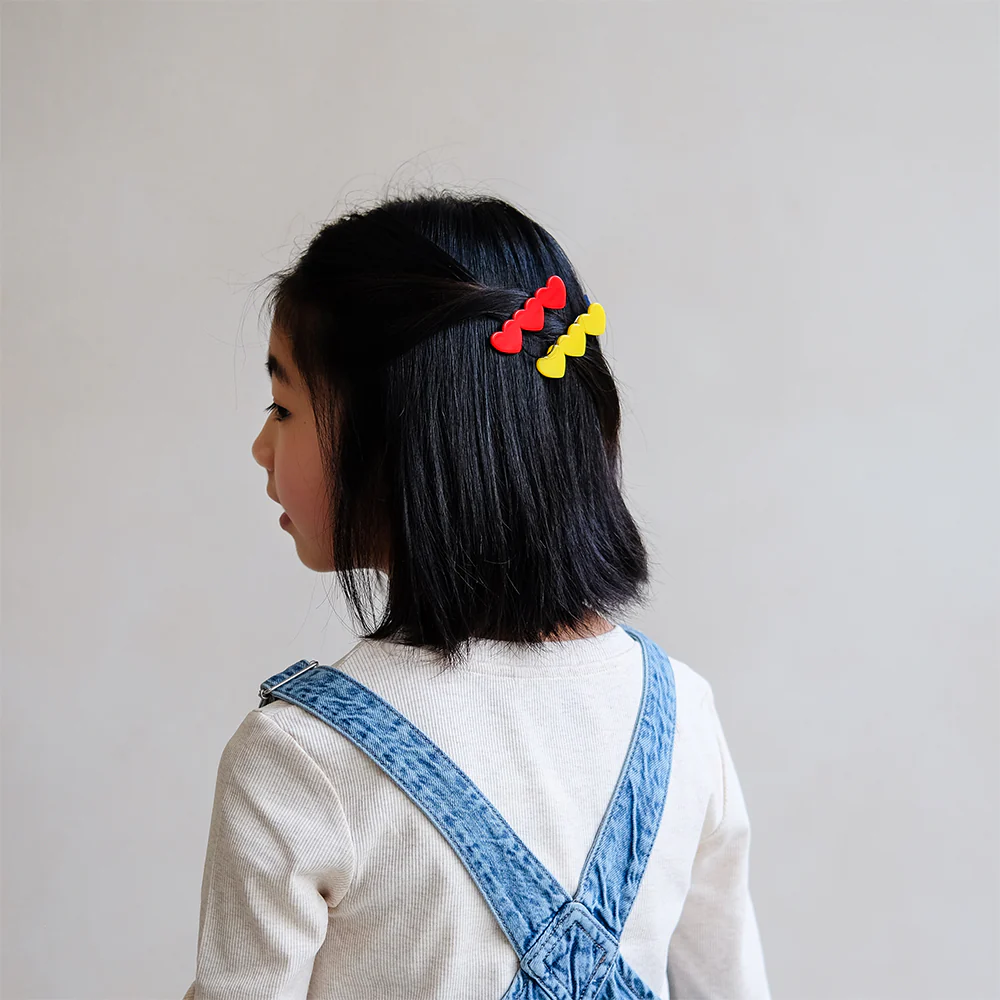 Mimi & Lula Sa&ccedil; Toka Set (4 Adet) // Heart Acetate