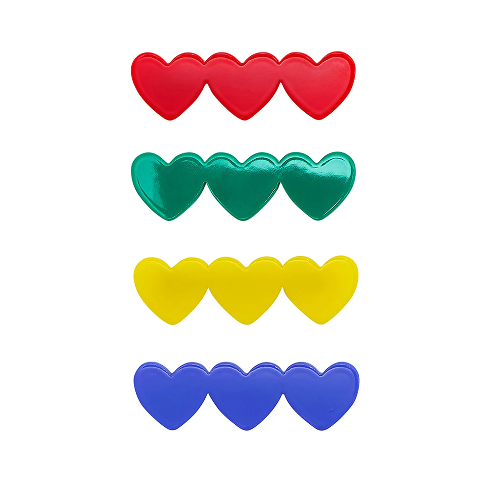 Mimi & Lula Sa&ccedil; Toka Set (4 Adet) // Heart Acetate