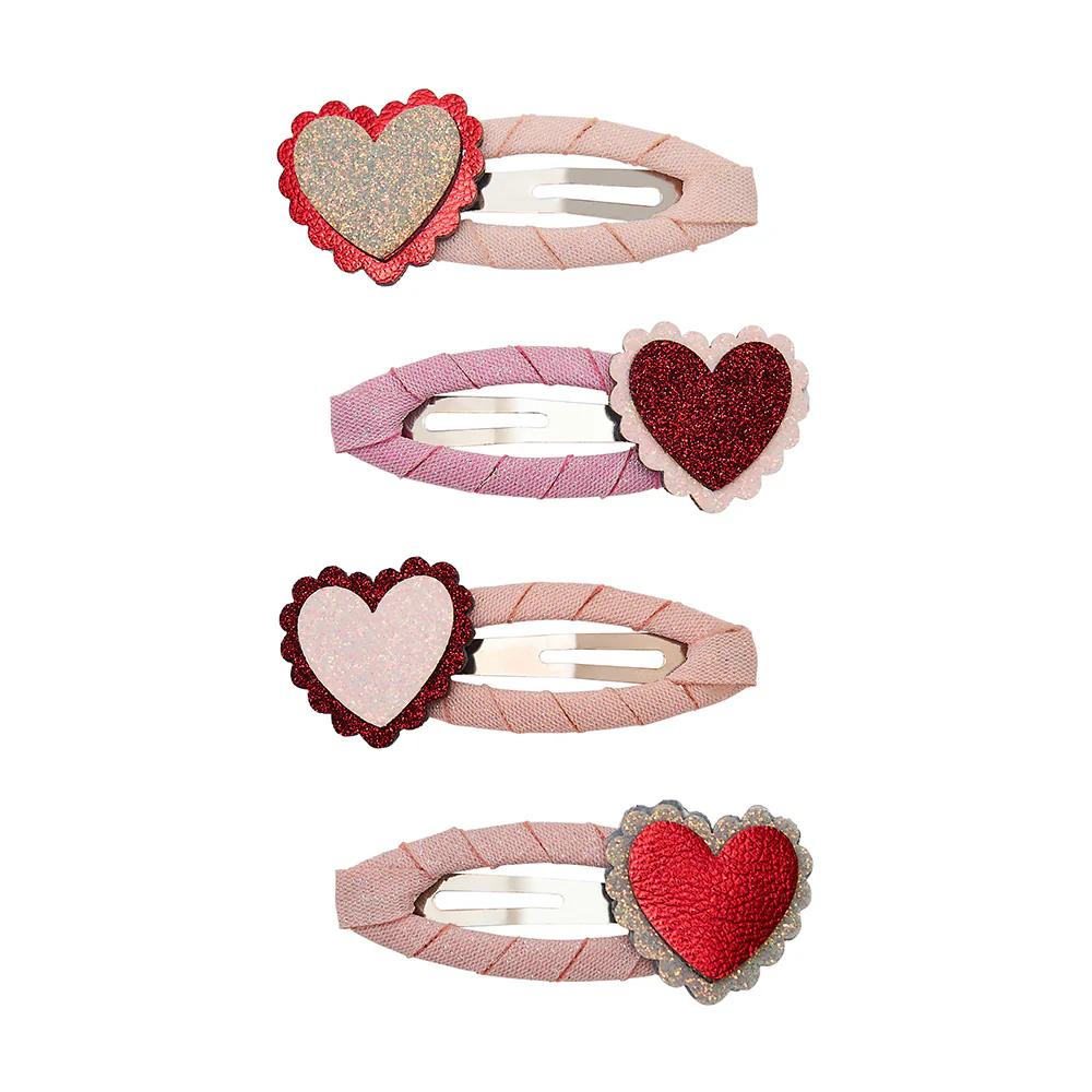 Mimi & Lula Sa&ccedil; Toka Set (4 Adet) // Scalloped Heart