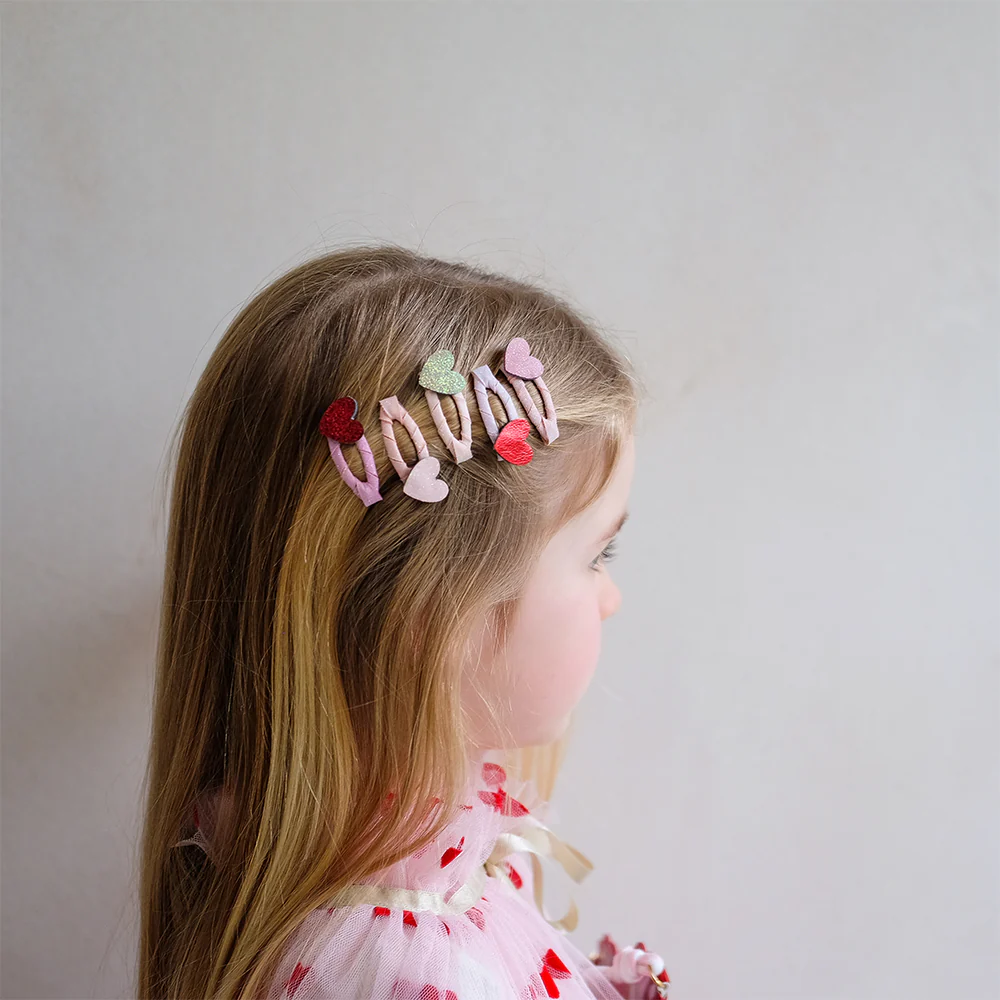 Mimi & Lula Sa&ccedil; Toka Set (5 Adet) // Heart Mini