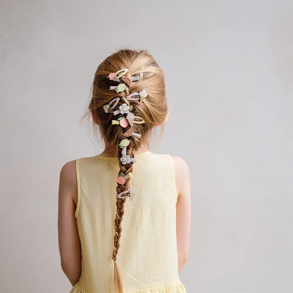 Mimi & Lula Sa&ccedil; Toka Set (8 Adet) // Peachy Citrus Mini