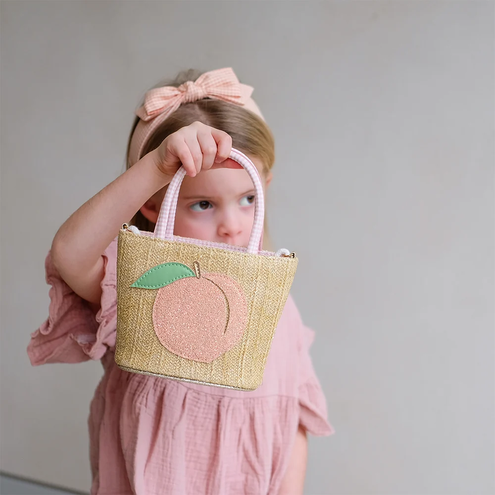 Mimi & Lula Peach Basket &Ccedil;anta