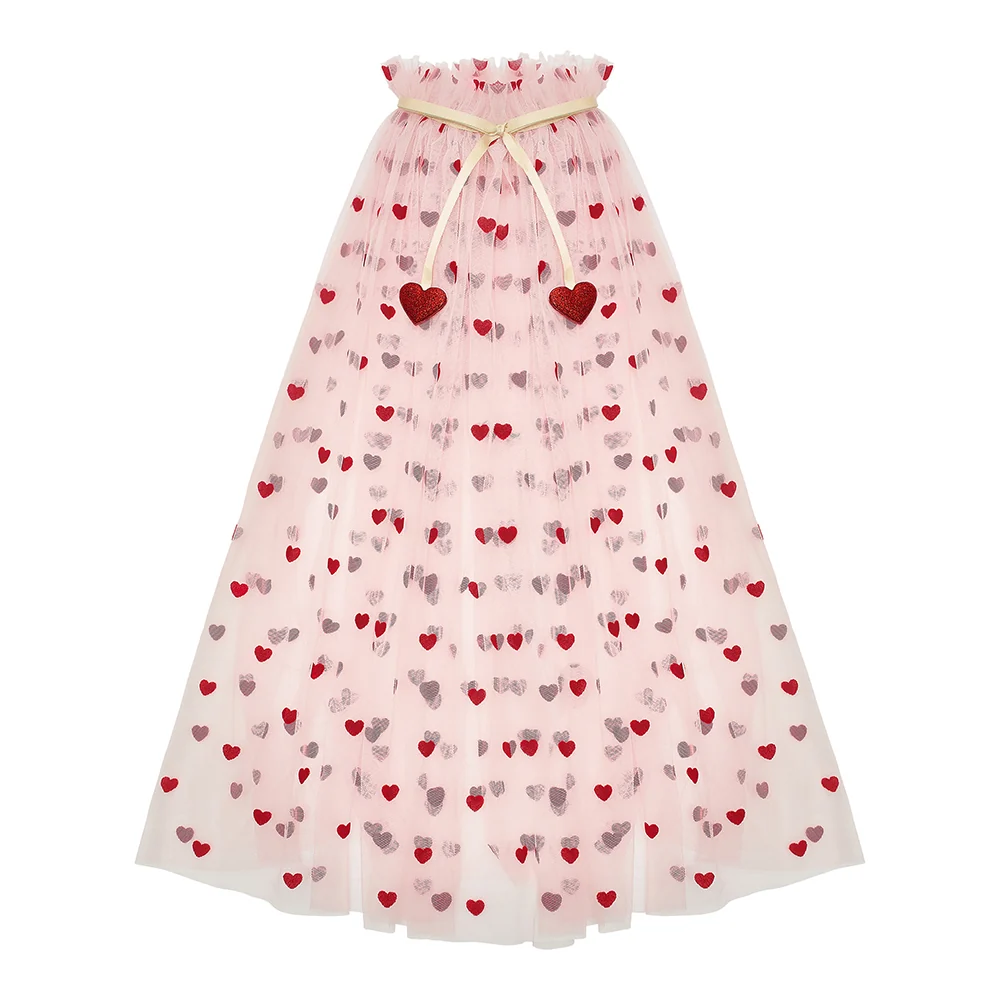 Mimi & Lula Heart Print Pelerin