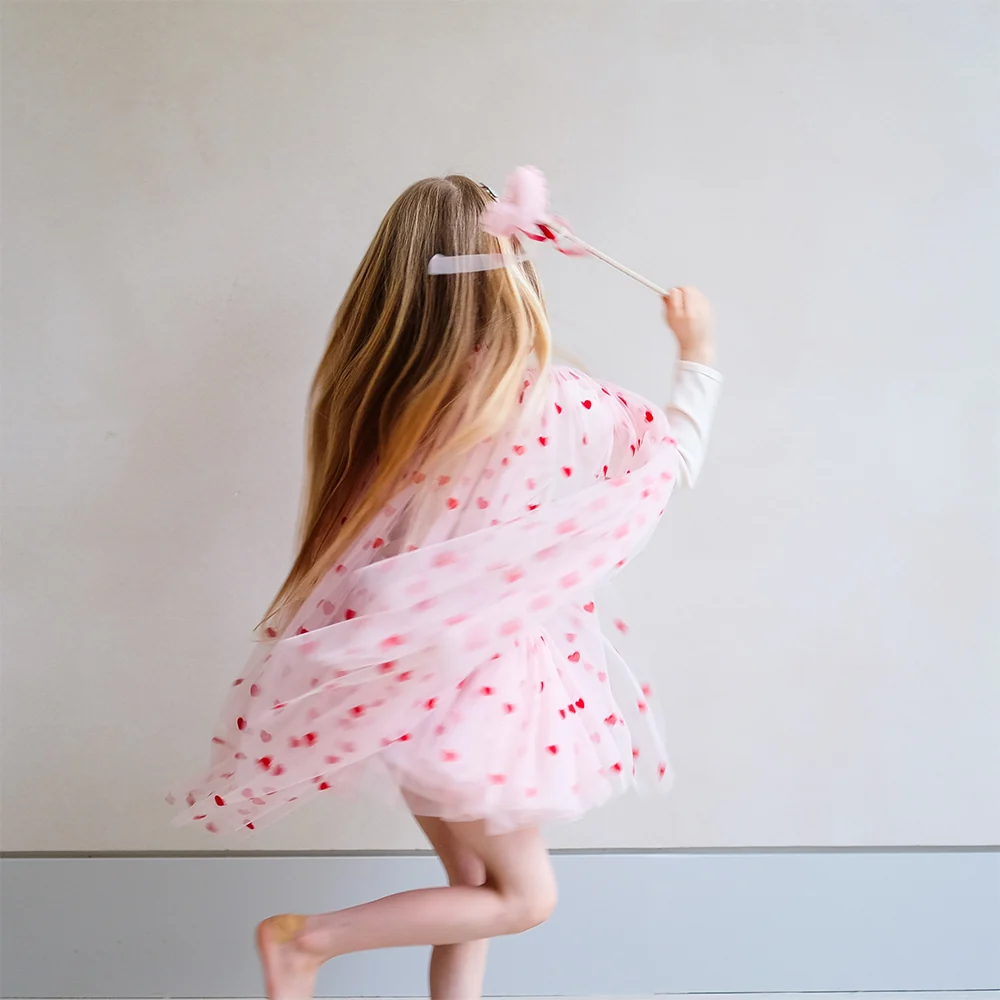 Mimi & Lula Heart Print Pelerin