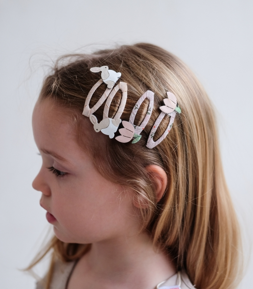 Mimi & Lula Saç Toka Set (4 Adet) // Bunny And Flower