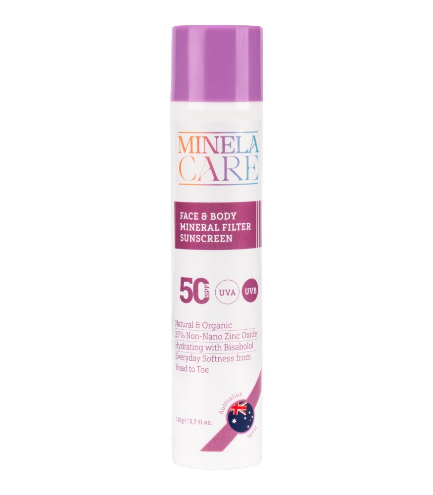 Minela Care 100% Organik Mineral Filtreli Y&uuml;z ve V&uuml;cut G&uuml;neş Kremi (50 SPF)