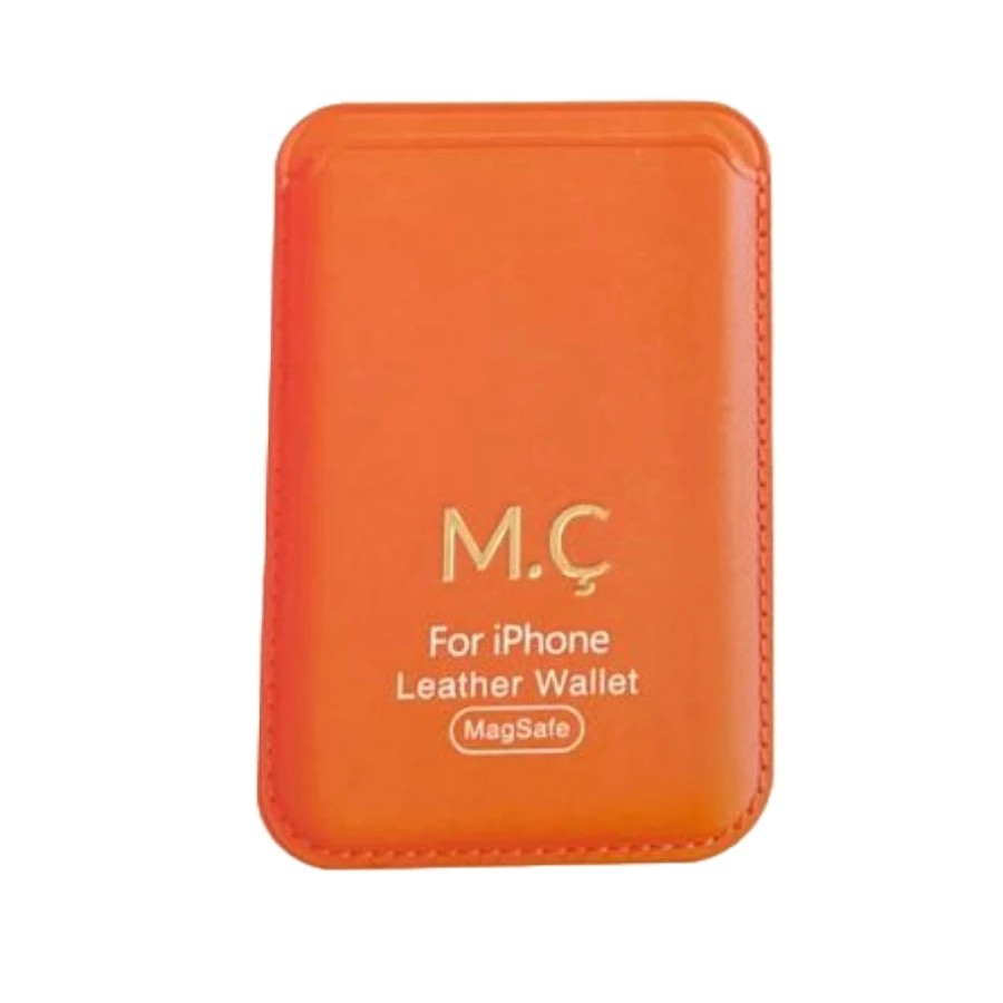 Mini & Kids MagSafe Deri Kartlık // Turuncu