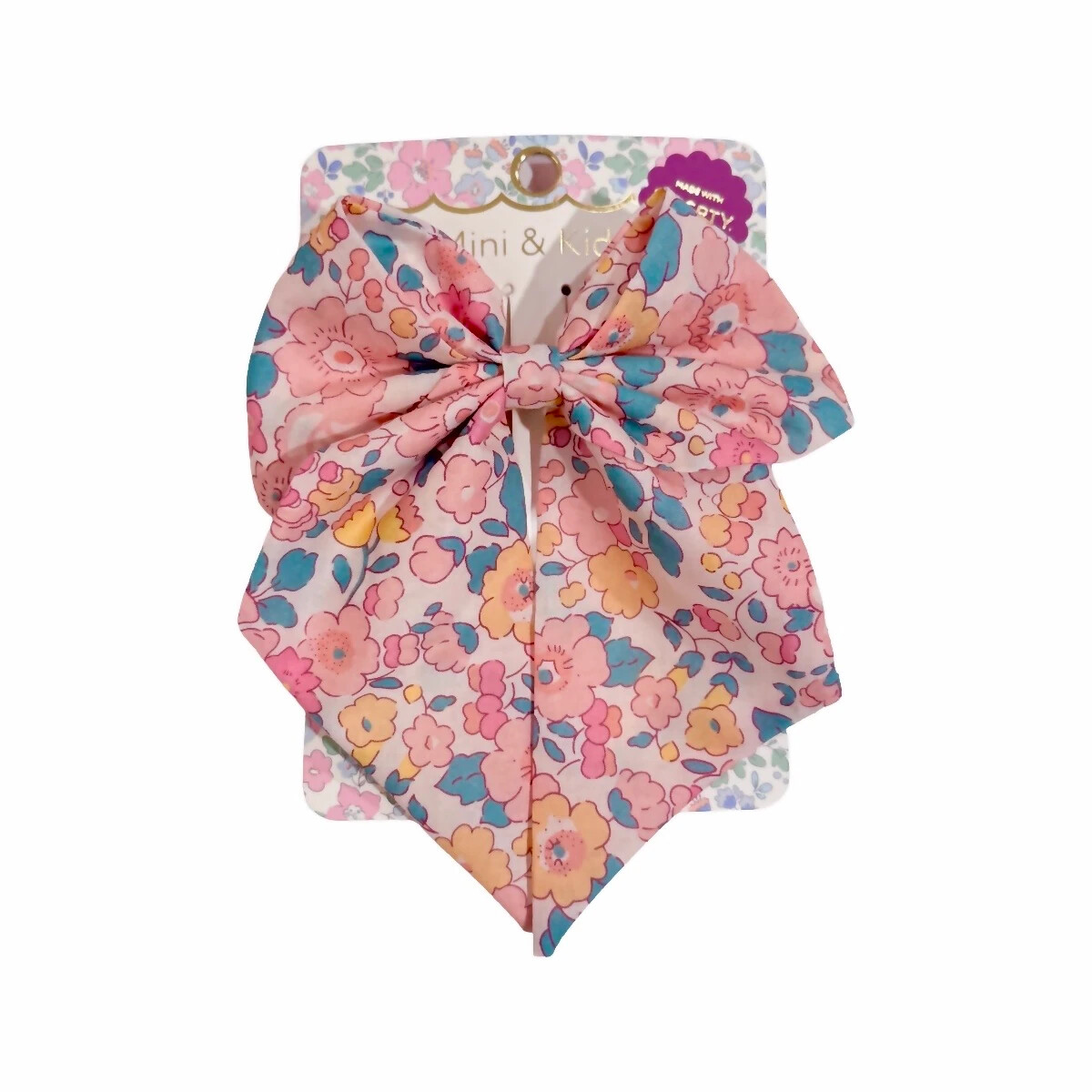 Mini & Kids Liberty Fiyonk &Ccedil;ocuk Toka (XL) // Pembe &Ccedil;i&ccedil;ekler