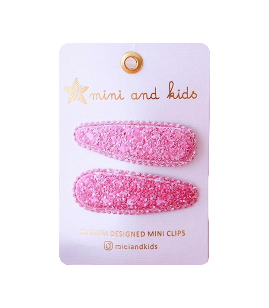 Mini & Kids Mini Klips Toka // Glitter Fuşya