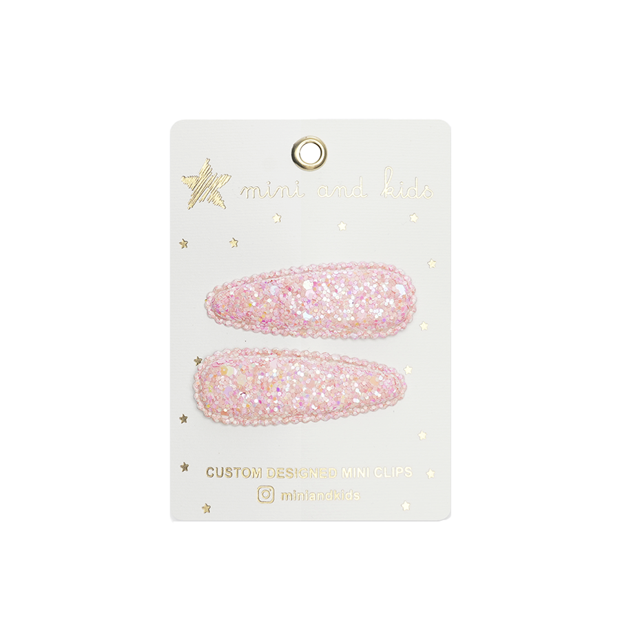 Mini & Kids Mini Klips Toka // Glitter Pembe