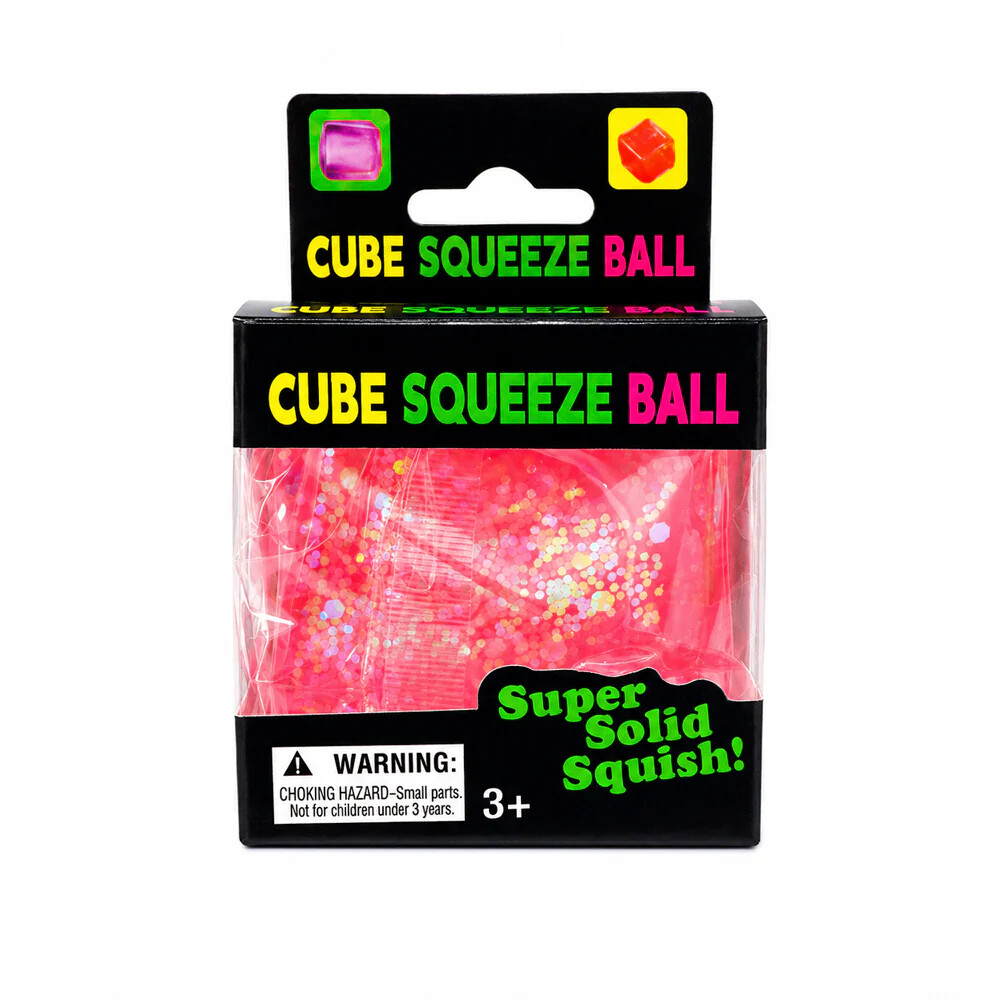 Mini Playlab Cube Squeeze Simli Squishy // Pembe