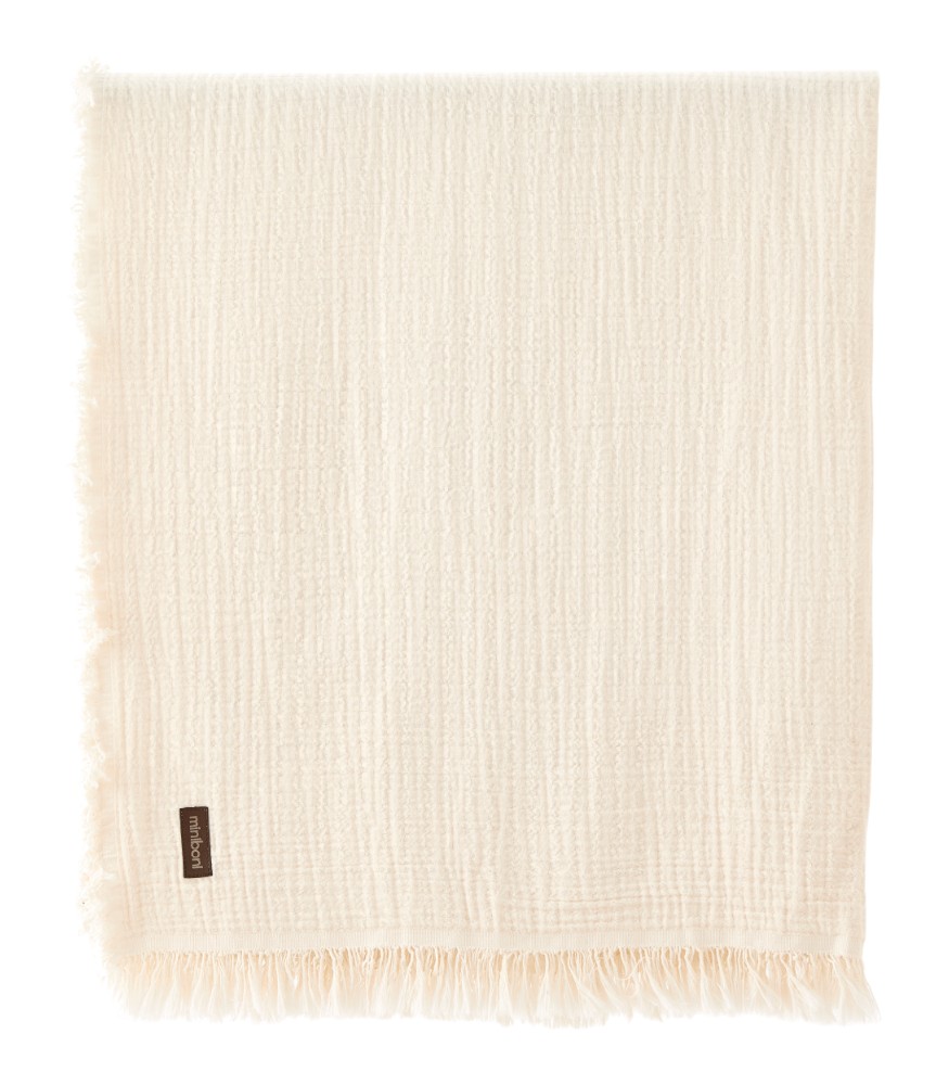 Miniboni M&uuml;slin Battaniye (110 x 120 cm) // Ecru