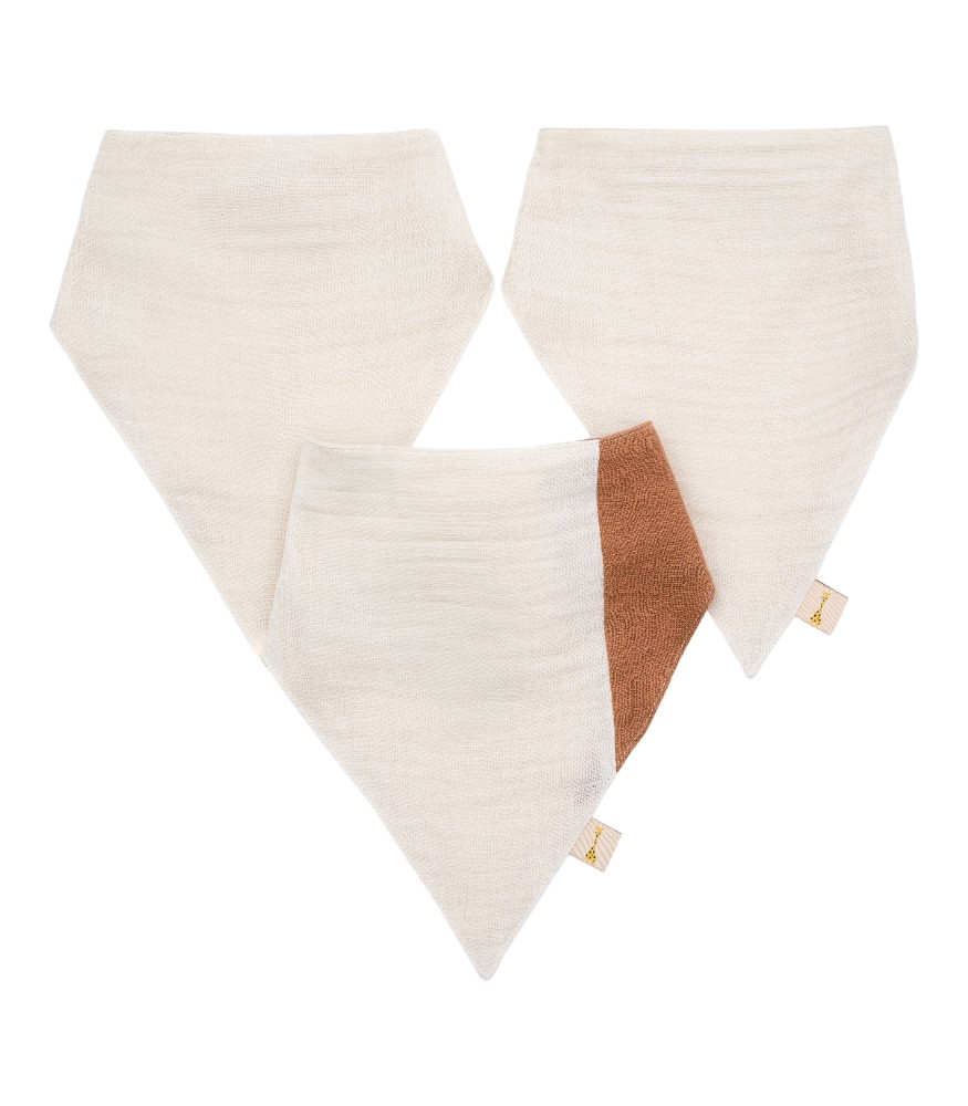 Miniboni M&uuml;slin Fular Set // Ecru