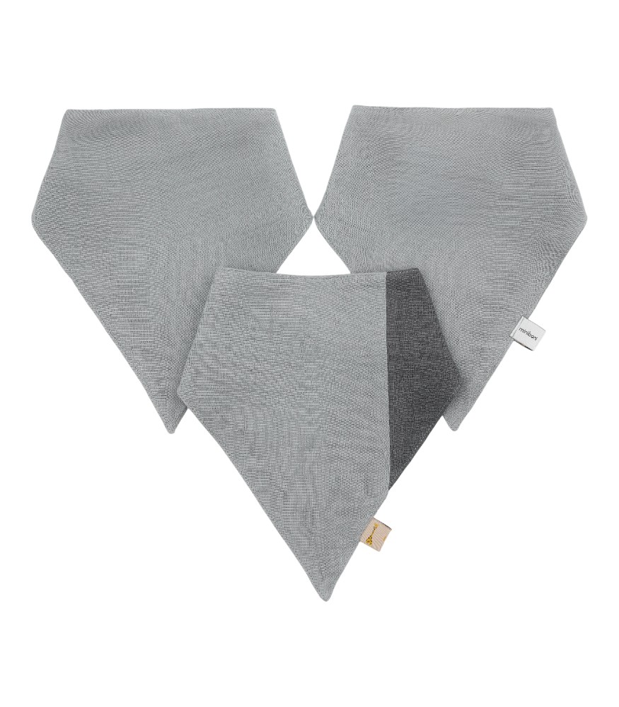 Miniboni M&uuml;slin Fular Set // Grey