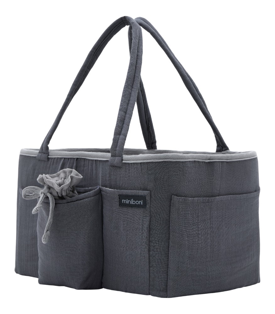 Miniboni Anne Bebek Bakım Organizat&ouml;r &Ccedil;anta // Grey