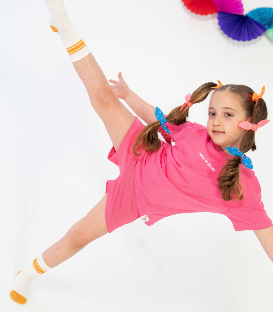 Miniliq Renkli Çocuk Şort // Raspberry