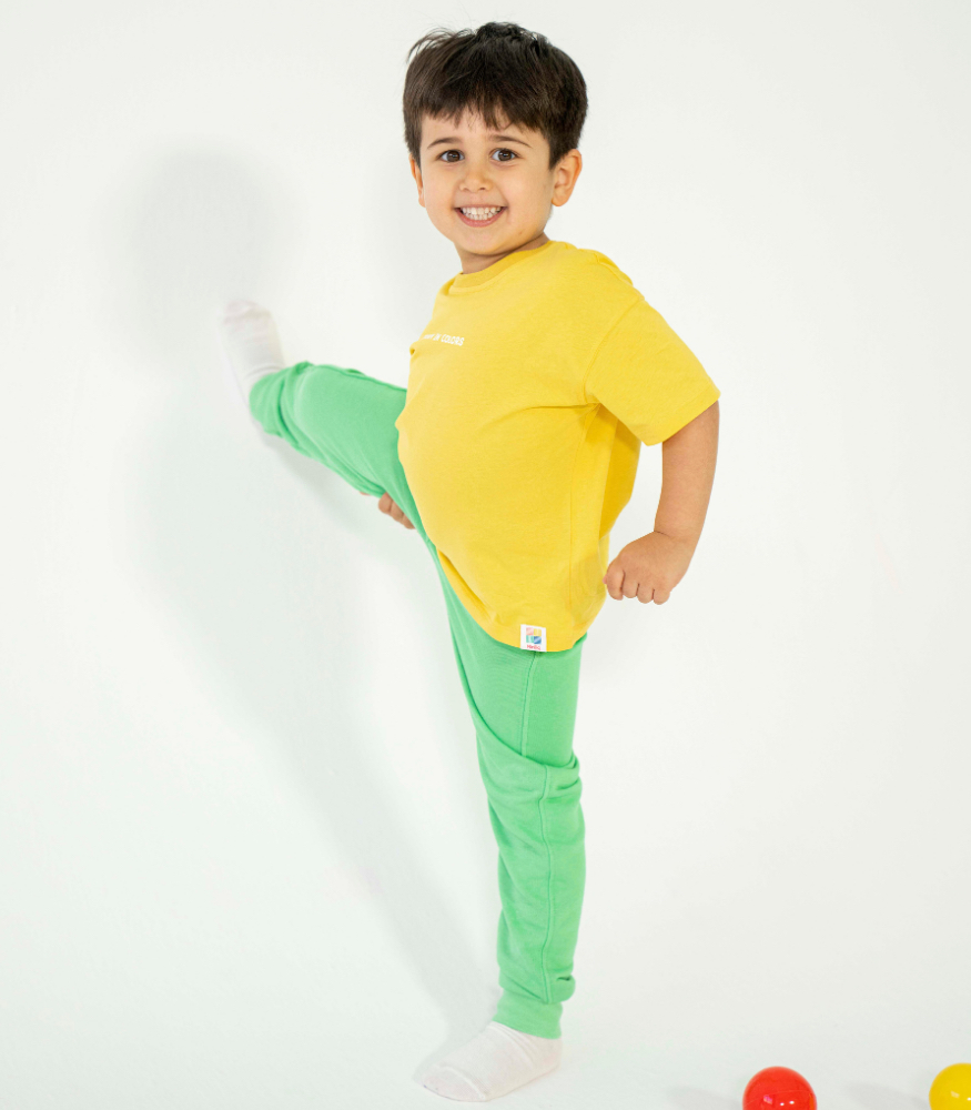 Miniliq Renkli Çocuk Eşofman Altı // Pistachio