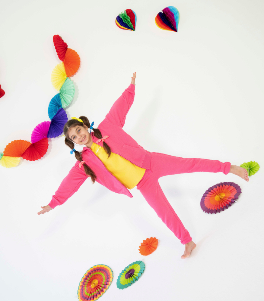 Miniliq Renkli Çocuk Eşofman Altı // Raspberry