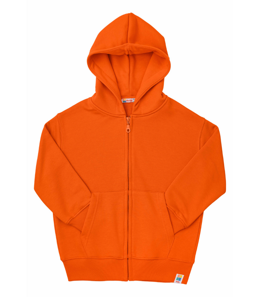 Miniliq Fermuarlı Kapüşonlu Eşofman Üstü // Pumpkin