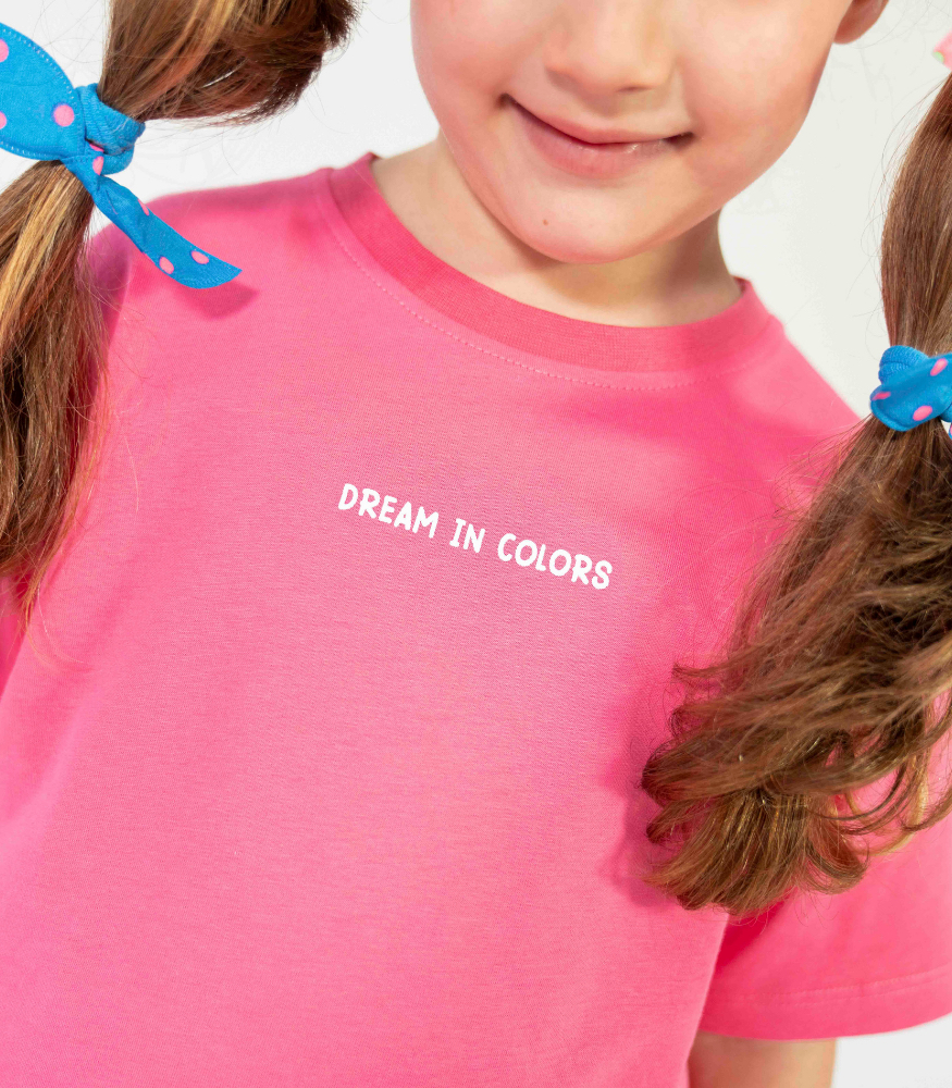 Miniliq Renkli Çocuk Tişört // Raspberry