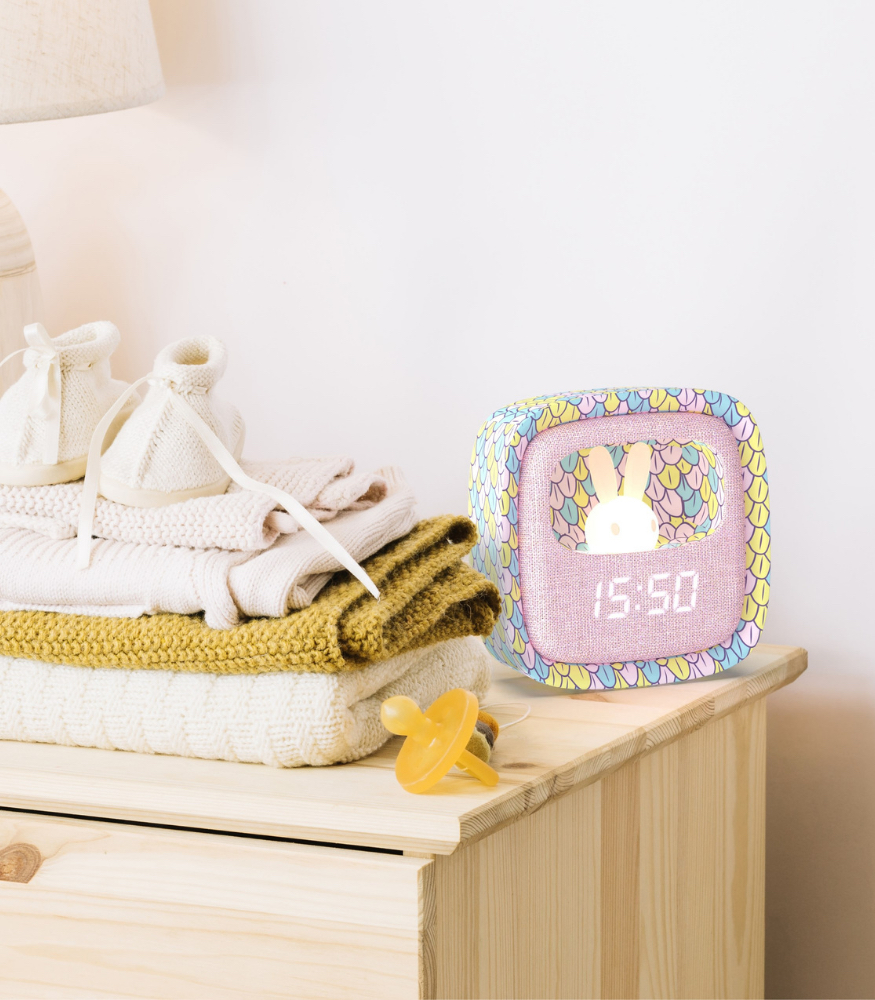 MOB Billy Tavşan Masaüstü Saat ve Gece Lambası // Deniz Kızı