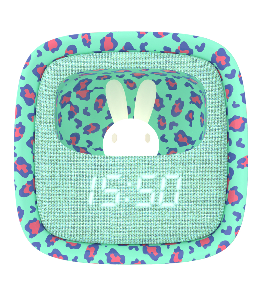 MOB Billy Tavşan Masa&uuml;st&uuml; Saat ve Gece Lambası // Mint Leopar