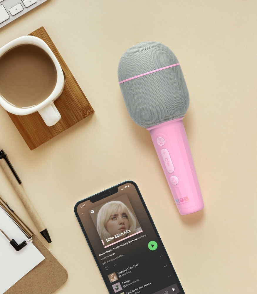 MOB Micro Groovy Bluetooth Karaoke Mikrofon // Pembe