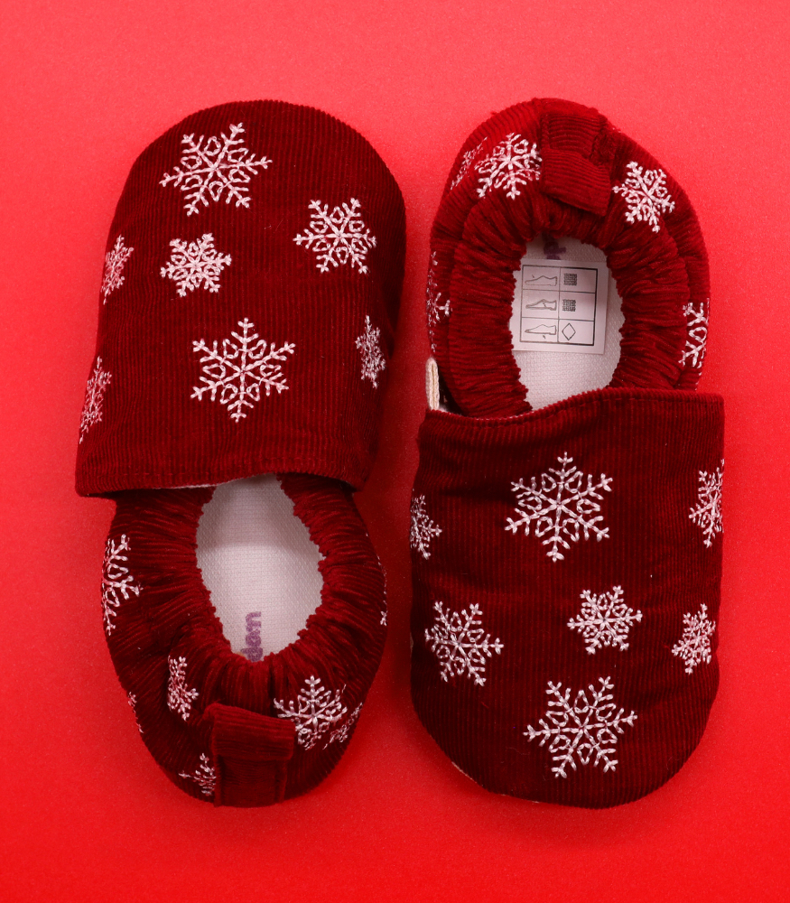 Morgedan Kaydırmaz İlk Adım Velvet Kadife Patik // Xmas