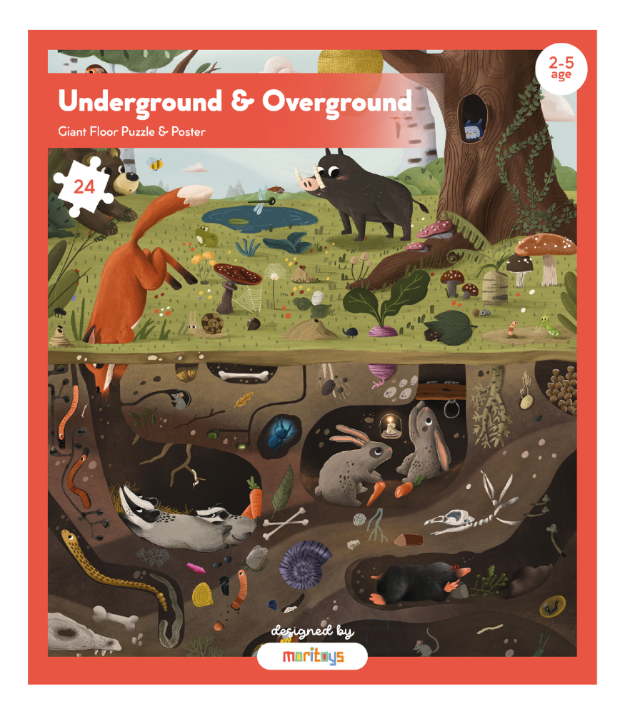 moritoys Giant Yer Puzzle // Underground - Overground (24 Par&ccedil;a)
