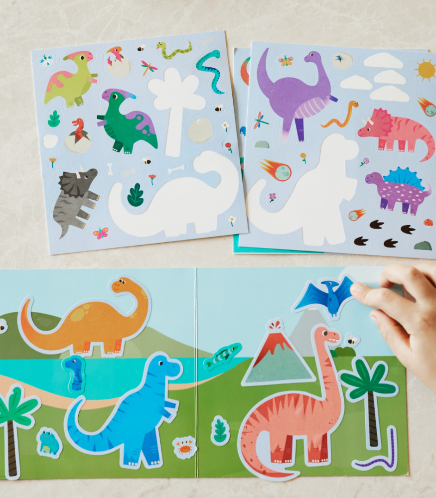 moritoys Reusable Sticker Set // Dinosaur
