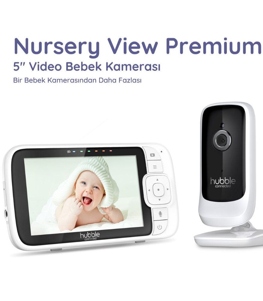 Hubble Nursery View Premium Dijital Ekranlı Bebek Kamerası (5 in&ccedil;)