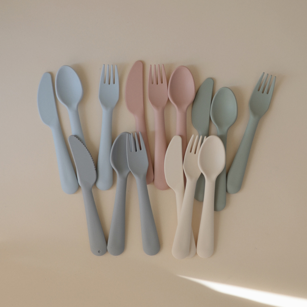 Mushie Çatal Kaşık Bıçak Seti // Sage