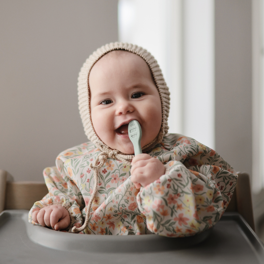 Mushie Başlangıç Kaşık Seti // Cambridge Blue - Shifting Sand