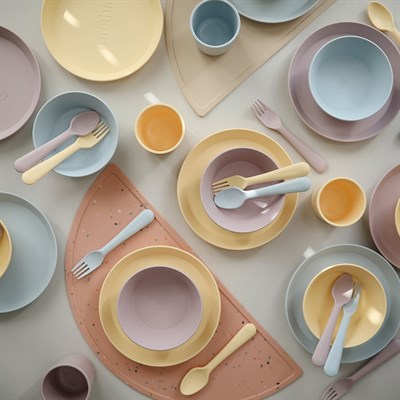 Mushie Yuvarlak Yemek Kasesi (2 Adet) // Soft Lilac