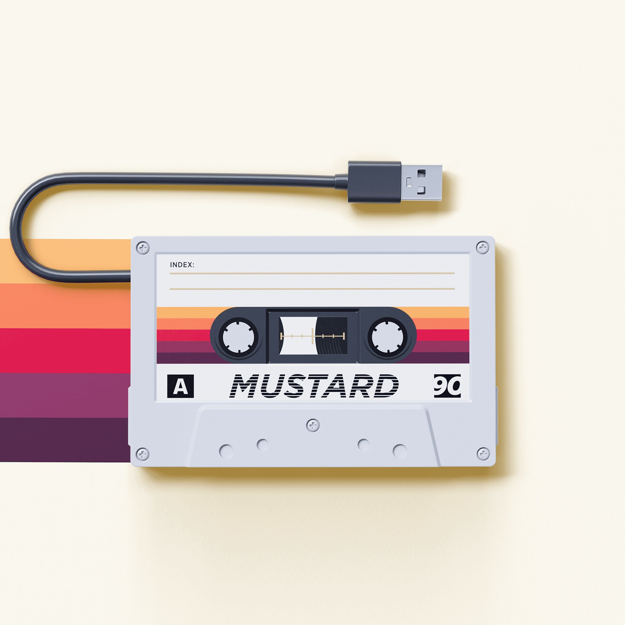 Mustard 4 USB &Ccedil;oğaltıcı // Retro