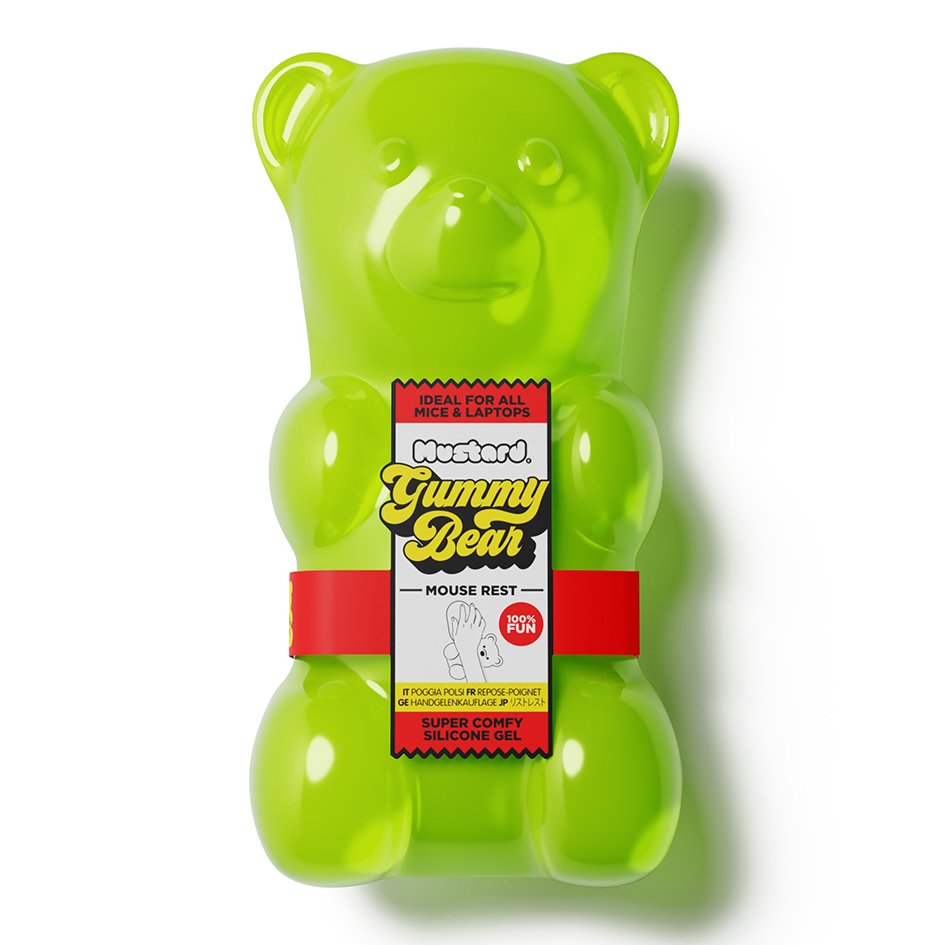 Mustard Silikon Mouse Bilek Desteği Gummy Bear // Yeşil