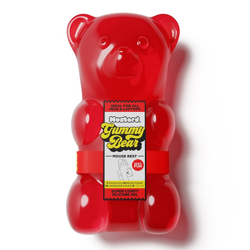 Mustard Silikon Mouse Bilek Desteği Gummy Bear // Kırmızı