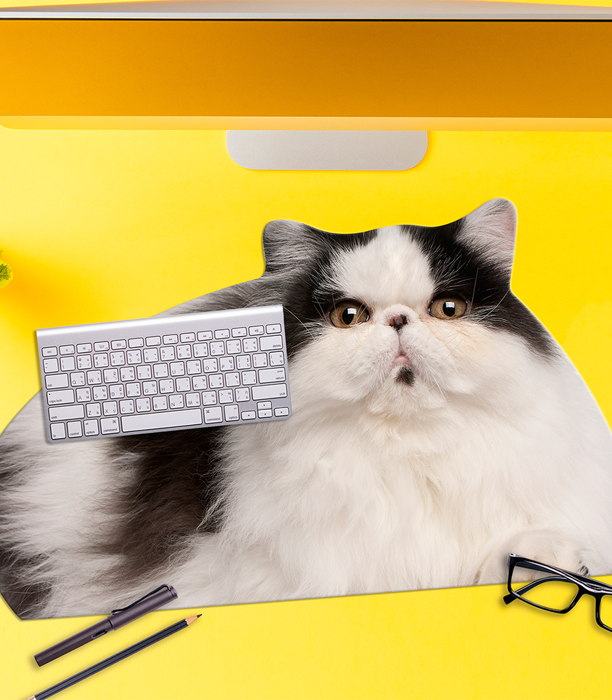 Mustard Mouse Pad // Fat Cat