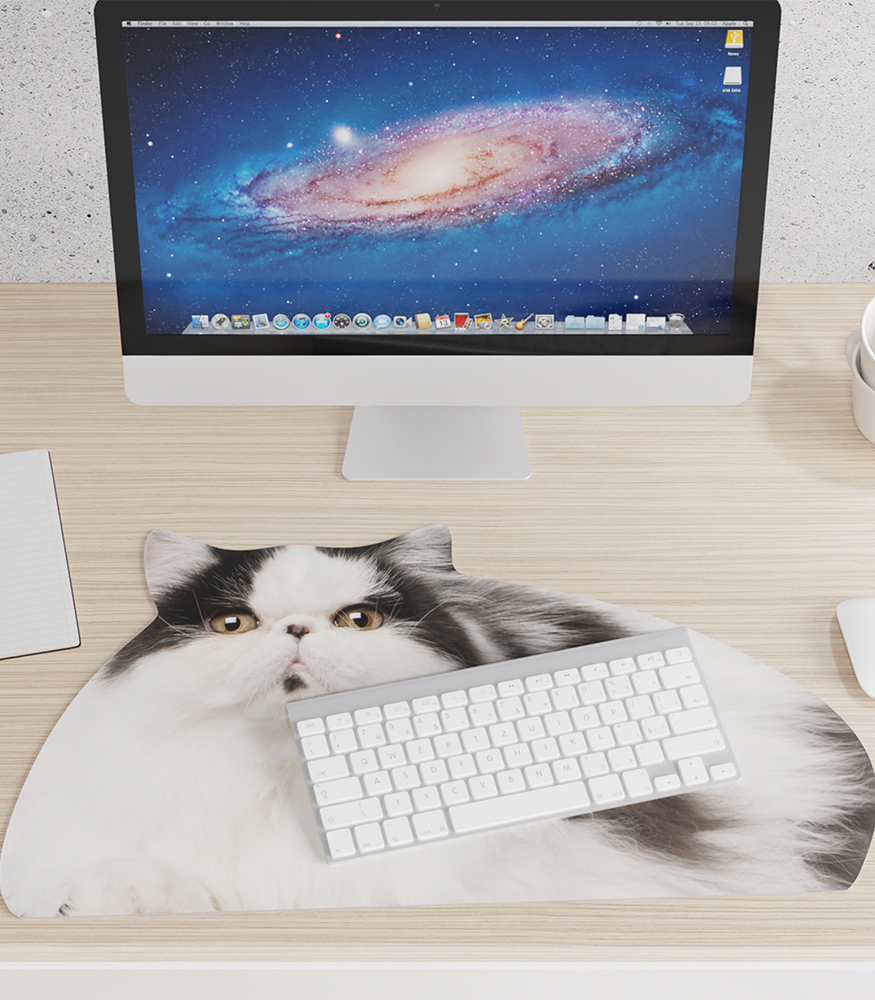 Mustard Mouse Pad // Fat Cat