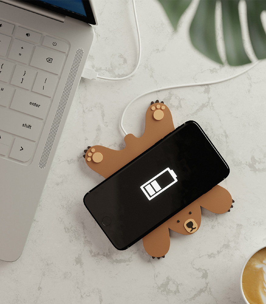 Mustard Kablosuz Şarj Cihazı // Bear