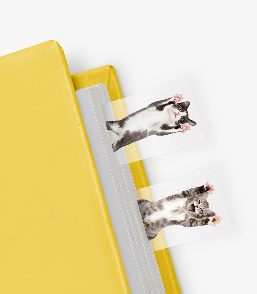Mustard Kitap Ayracı // Cat in a Book