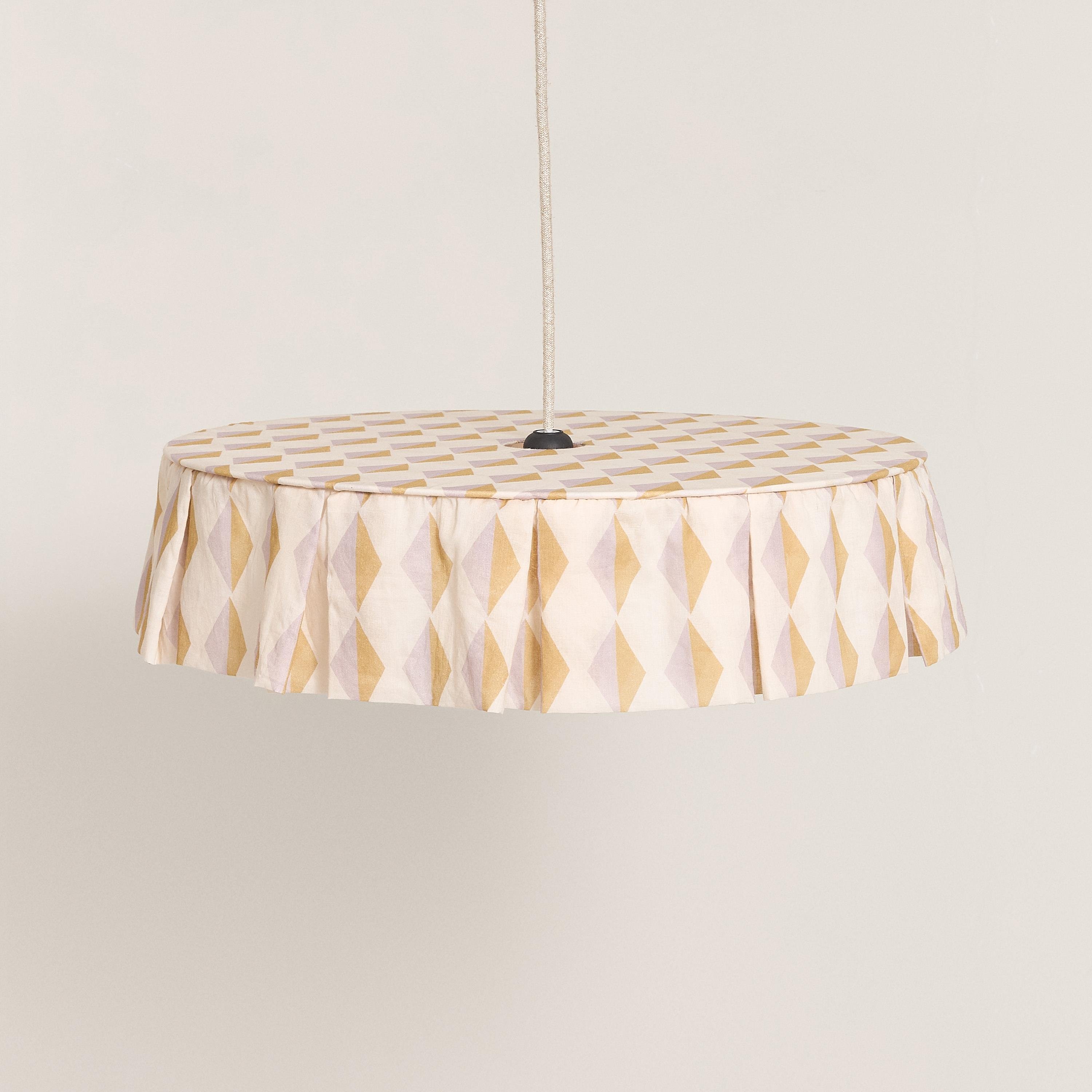 Nobodinoz Vibes Aydınlatma Şapkası (50 cm) // Mustard Lilac Harlequin